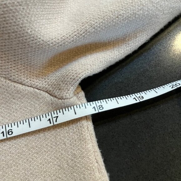 Anthropologie Annalise Mock-Neck Mini Sweater Dress by Maeve Creme/Black Medium - Picture 9 of 14